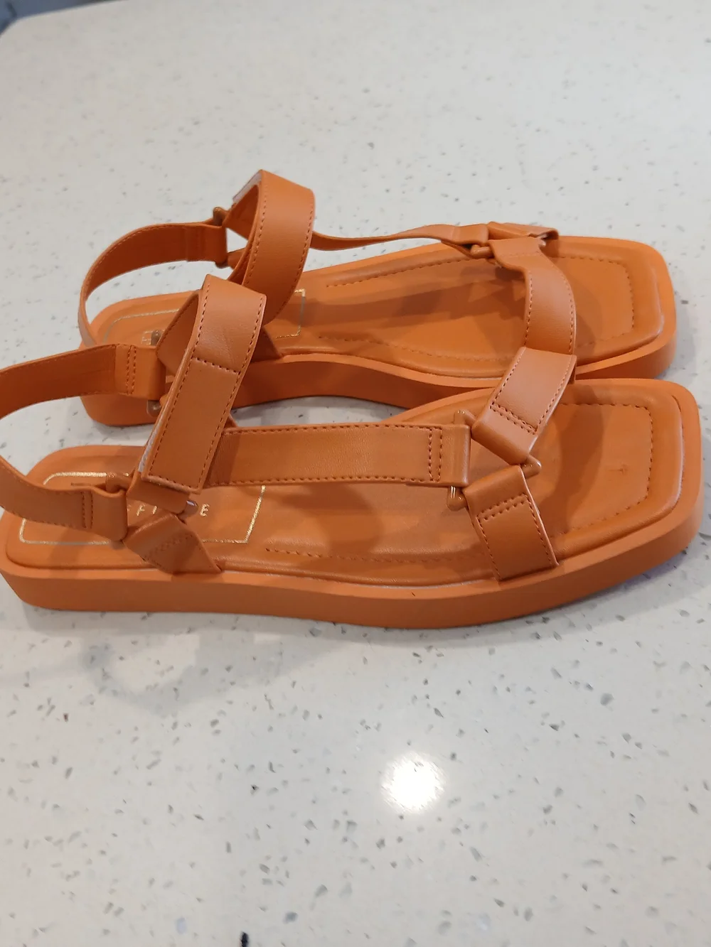 Offline Women’s Tan Strappy Square-Toe Sandals